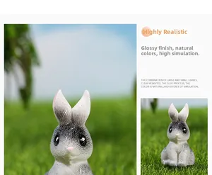 Macro detail of realistic resin rabbit figurine featuring high-quality rubberized coating