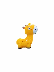 Mini figurine girafe en résine jaune pour décoration DIY micro paysage mousse