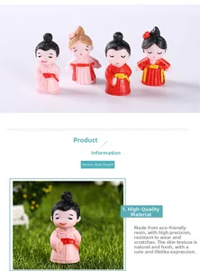 Detailed view of eco-friendly resin cartoon couple figurines with high precision finish