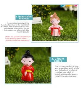 Macro detail of hand-painted resin dolls featuring vibrant colors and handcrafted textures