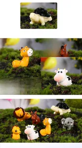 Macro shot of miniature resin turtle figurine for succulent landscapes and micro decor