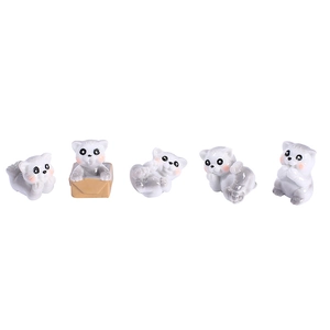 Fünf verspielte Miniatur-Kätzchen-Figuren für Mini-Gärten und Sukkulenten-Deko