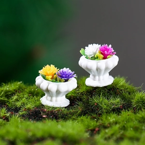 Mini vasi da fiori a zucca per casa delle bambole e decorazione micro paesaggio