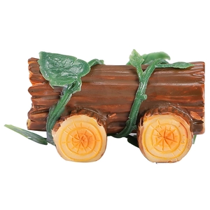 Creative wooden cart miniature with green vines for fairy garden bonsai landscaping