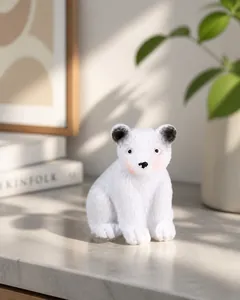 Miniatur Eisbär Figur für Mikrolandschaften und Sukkulenten Dekoration