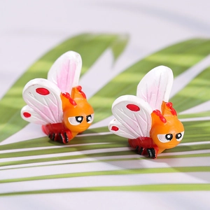 Cute resin butterfly and bee figurines for succulent garden and micro landscape decor
