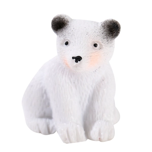 Miniatur Eisbär Figur für Sukkulenten Garten mit detaillierter Fellstruktur und süßem Gesicht