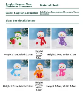 Detailed size specifications for 2.7cm miniature resin Christmas snowman figurines