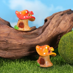 Miniature maison champignon en résine pour décoration de jardin féerique et de succulents