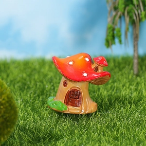 Miniature maison de champignon en résine pour paysage de mousse et décor de bonsaï