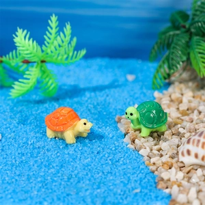 Miniature tartarughe in resina per micro paesaggi di muschio e decorazioni acquari