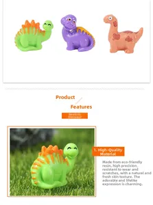 Figuritas de dinosaurios en resina con texturas realistas para decoración de jardines