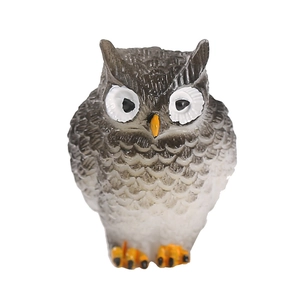 Statuetta in miniatura di gufo in resina per decorazione di paesaggi di muschio da tavolo