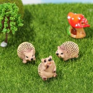 Lot de figurines de hérissons miniatures en résine pour décoration DIY