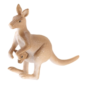 Realistische PVC kangoeroe familie beeldjes voor miniatuur landschap en bonsai decoratie