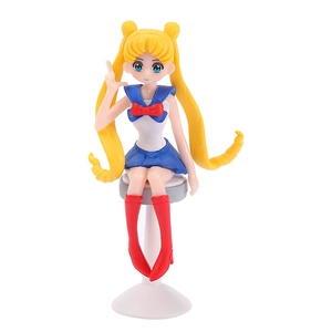 Cute Sailor Moon Usagi Tsukino action figure sitting on a white stool ornament