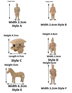 Detaillierte Größen und Posen von Miniatur-Terrakotta-Armee-Figuren zur Dekoration