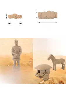 Detaillierte Größentabelle für Terrakotta-Krieger-Miniaturen und antike Kutschen-Modelle