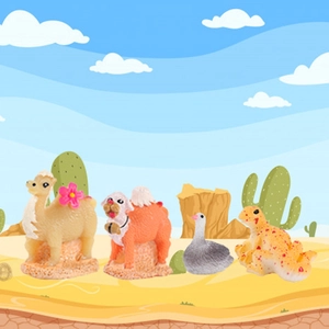 Miniature resin camel and desert animal figurines for succulent garden and micro landscape decor