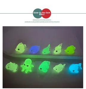 Luminous marine life miniatures with vibrant glow effect for aquarium landscaping decoration