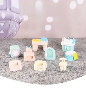 Miniatur-Puppenhaus Badezimmer Möbel Set mit kleiner Waschmaschine und Badewanne