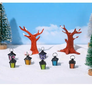 Mini pendentifs lanternes colorés pour bijoux DIY et décorations miniatures