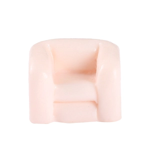 Miniatur-Puppenhaus-Sofa in Hellrosa aus Harz für 1:12 Dekoration Zubehör