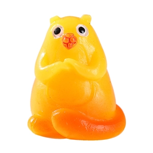 Schattig oranje hamsterbeeldje van hars voor doe-het-zelf miniatuur landschapsdecoratie