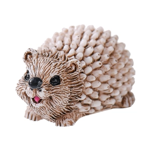 Miniature de hérisson en résine pour terrariums et décoration de micro-paysage