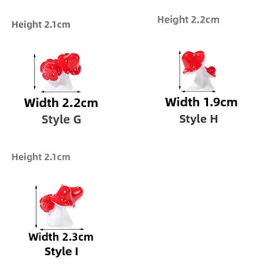 Detailed size specifications for resin miniature red mushroom garden landscape ornaments
