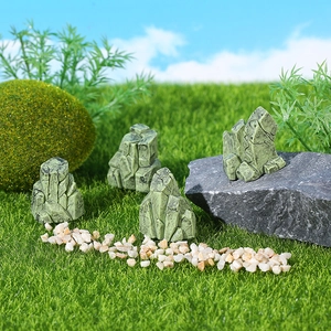 Miniature vintage rockery landscape set for fish tanks and miniature garden decor