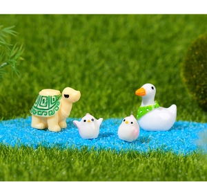 Miniature resin turtle and bird figurines for moss micro landscape DIY decoration
