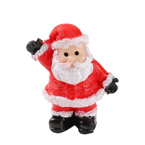 Miniatur Weihnachtsmann-Figur aus Harz für weihnachtliche Mikro-Landschaft Dekoration