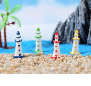 Set di figurine di fari colorati in miniatura per acquari e decorazioni paesaggistiche