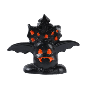 Halloween black bat and haunted castle miniature ornament for spooky festive home decor