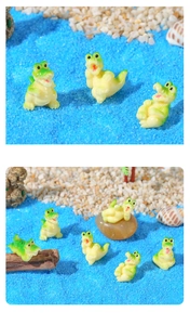 Detailed view of miniature resin crocodiles for DIY aquarium and terrarium decor