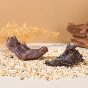 Natural brown resin driftwood ornaments for aquarium landscaping and fish tank decor