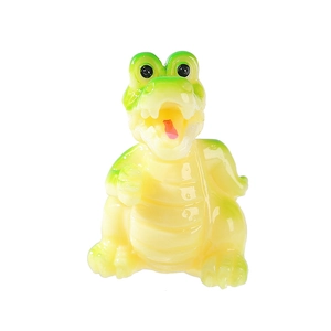 Cute cartoon resin crocodile ornament for desktop micro landscape and aquarium decor