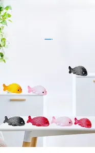 Miniature resin goldfish figurines in multiple colors for DIY aquarium and micro landscape