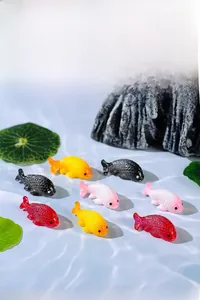 Miniature resin goldfish set for aquarium decoration and DIY micro landscape crafts