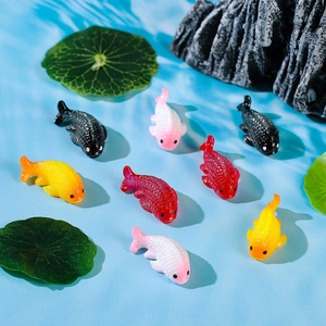 Miniature resin koi fish figurines for DIY micro landscape and fish tank aquarium decor