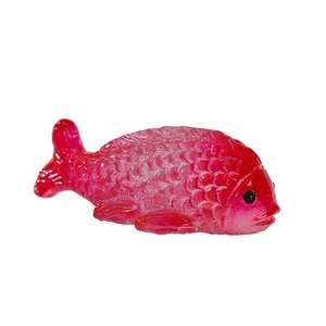 Pink resin goldfish ornament for DIY micro landscapes and fish tank aquarium decoration