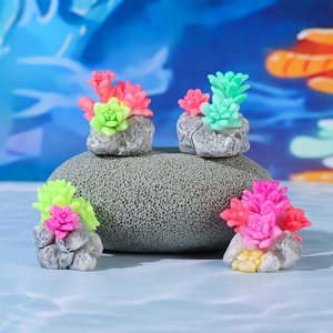 Creative Succulent Resin Stone Ornament For Micro Landscape Aquarium Fish Tank Decoration Desktop Home Decor Accessory
