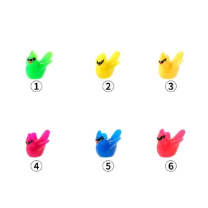 Set of 6 colorful resin hummingbird miniatures for moss micro landscape decor
