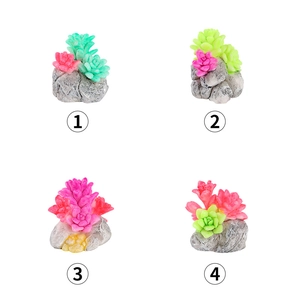 Miniature resin succulent stone ornaments for moss micro landscape and bonsai garden decoration