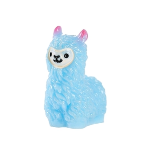Miniature blue alpaca figurine for moss micro-landscape DIY garden decoration