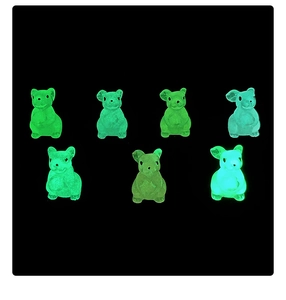 Figuras de ratones de resina luminosa para decoración de bonsáis y jardines nocturnos