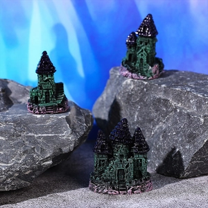 Gothic Castle Aquarium Decoration Resin Fish Tank Ornament Miniature Ancient Architecture For Underwater Landscaping Landscape