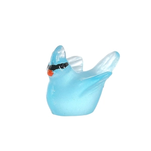 Glow-in-the-dark luminous hummingbird resin figurine for micro landscape garden decor