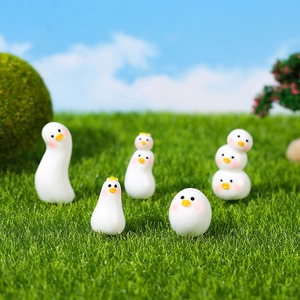 Petites figurines de poussins en résine pour décoration créative de jardin et de bureau